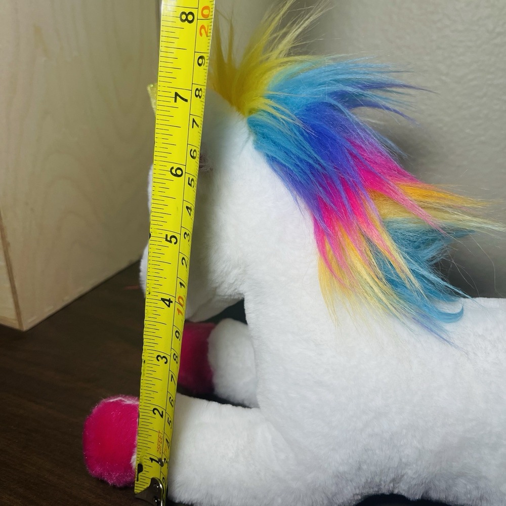 Aurora World White & Rainbow Unicorn Plush Toy "Violet"  Fluffy Cute Fairy Dream - Picture 6 of 9